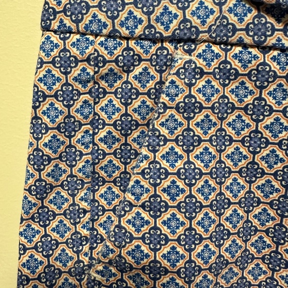 Women's Blue & White Print Land & Sea Shorts Size 14 Cotton Spandex Classic - Picture 5 of 8